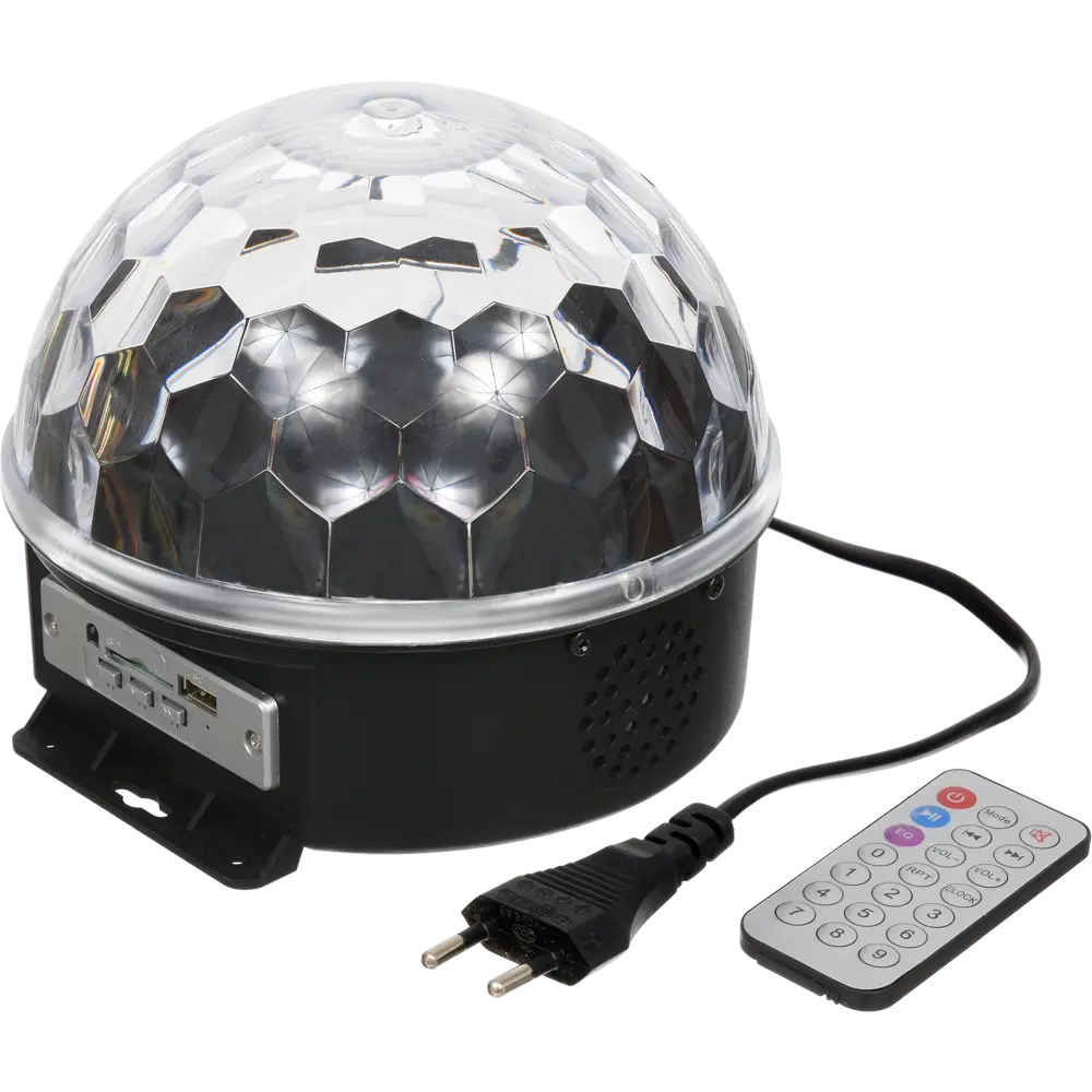 Диско-шар светодиодный 18x15 см 6 LED мультисвет MP3 SD пульт ДУ BALANCE STLM-2077311 - Вид №1