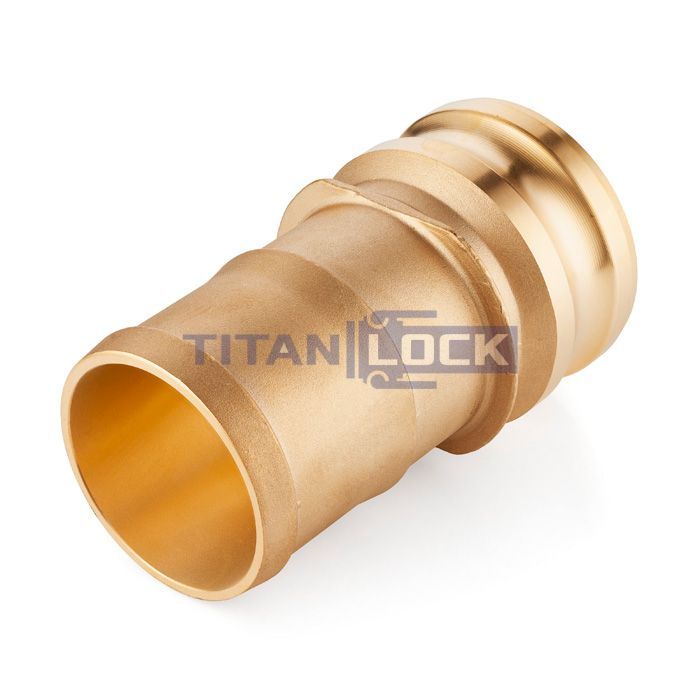 Камлок латунный тип E, ниппель с хвостовиком 3", TL300EBR TITAN LOCK  - Вид №3