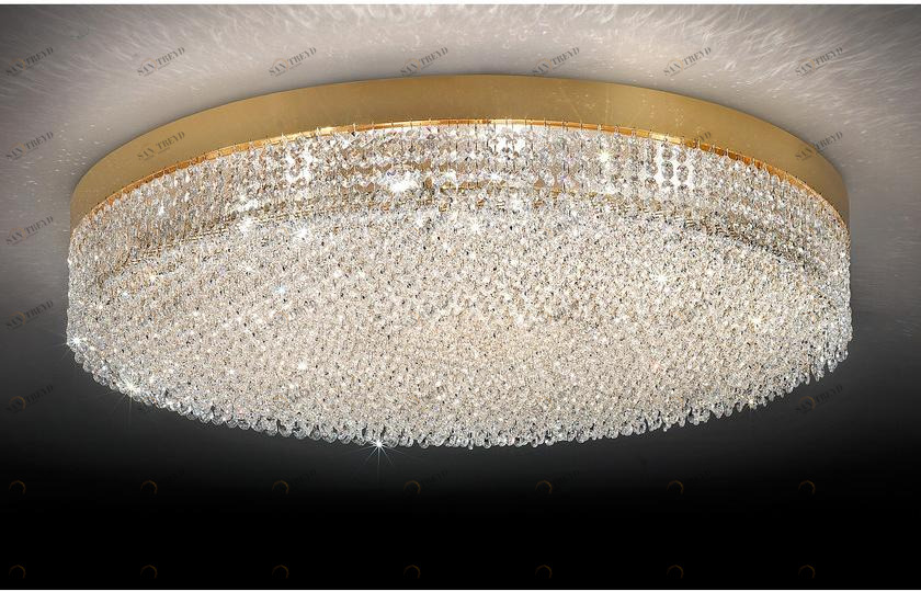 Masiero Потолочный светильник накаливания из хромированного металла с кристаллами Impero & deco sun-id-1362778