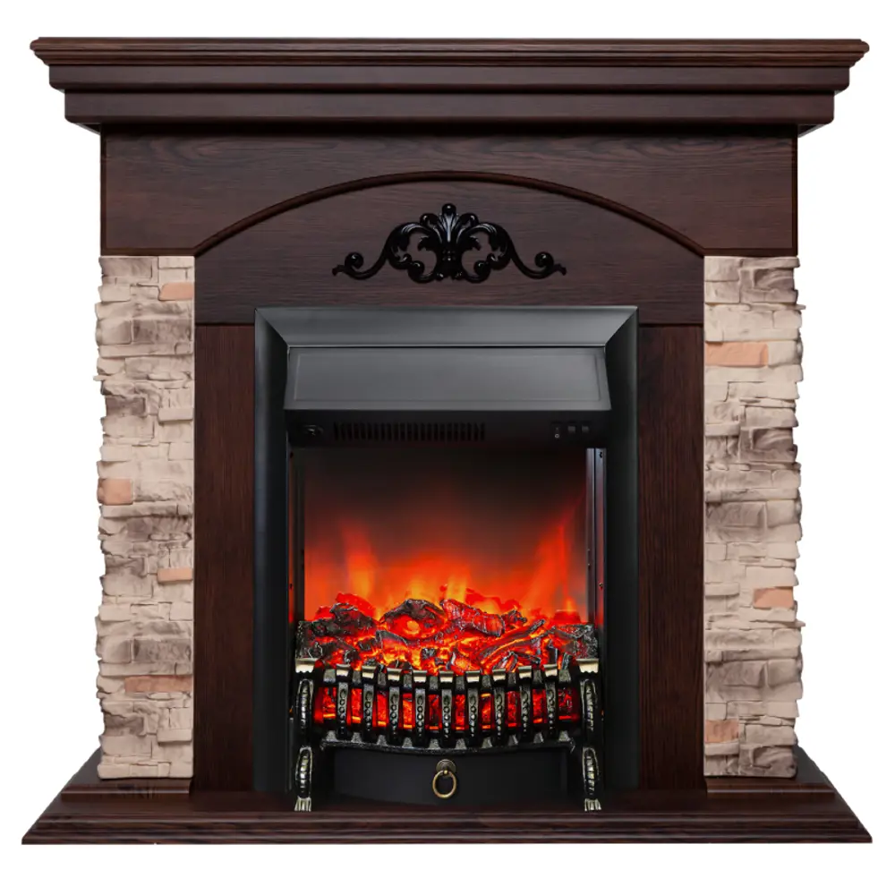 Каминокомплект Realflame Rockwood STD NT-F316 с очагом Fobos Lux BL 750Вт античный дуб