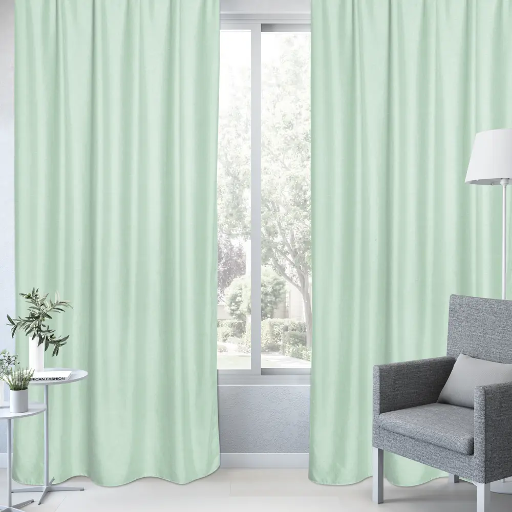 Штора на ленте Inspire Solu 160x280 см цвет зеленый STLM-2028240 - Вид №5