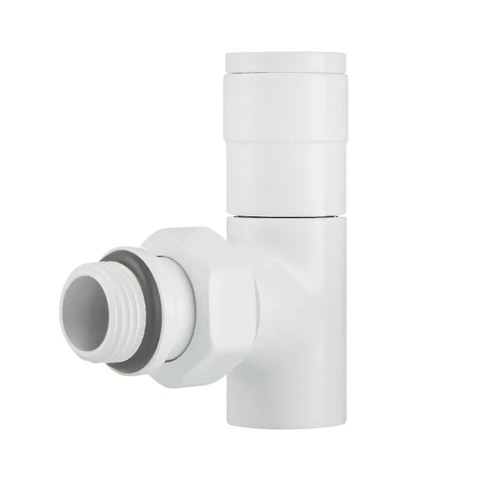 Набор вентилей для радиатора Royal Thermo Piano 1/2" угловой цвет белый STLM-2066565 - Вид №3
