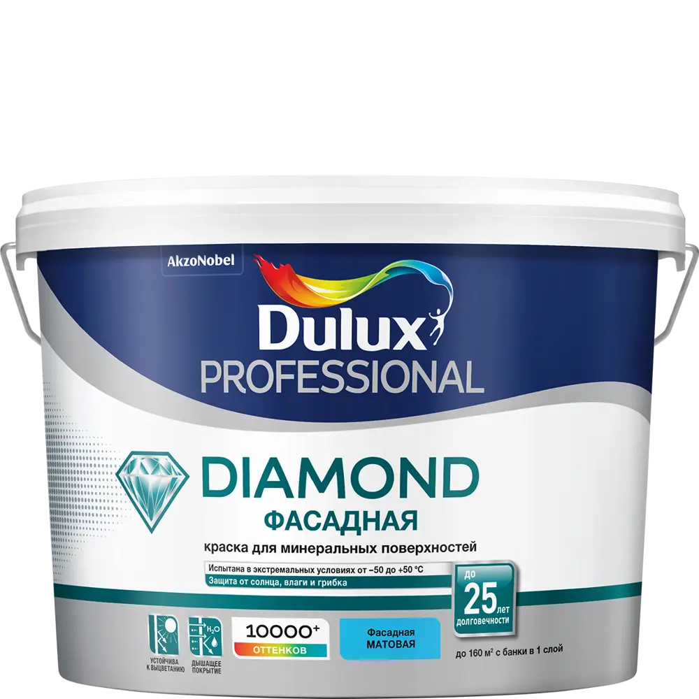 Фасадная краска Dulux Гладкая BW 10 л STLM-2191002 - Вид №1