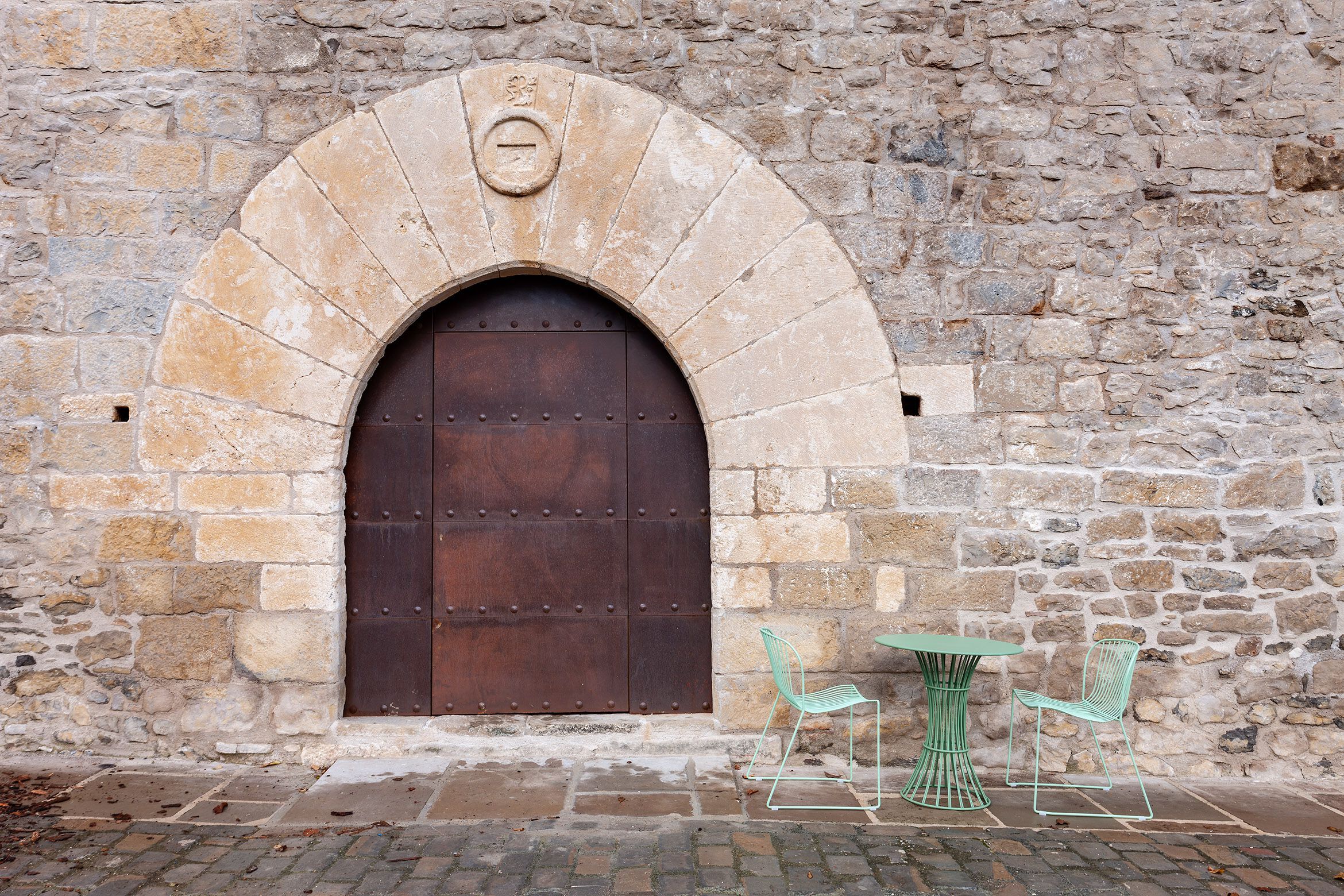 Стальной круглый садовый стол iSimar Болония ARCH-00128792 - Вид №2