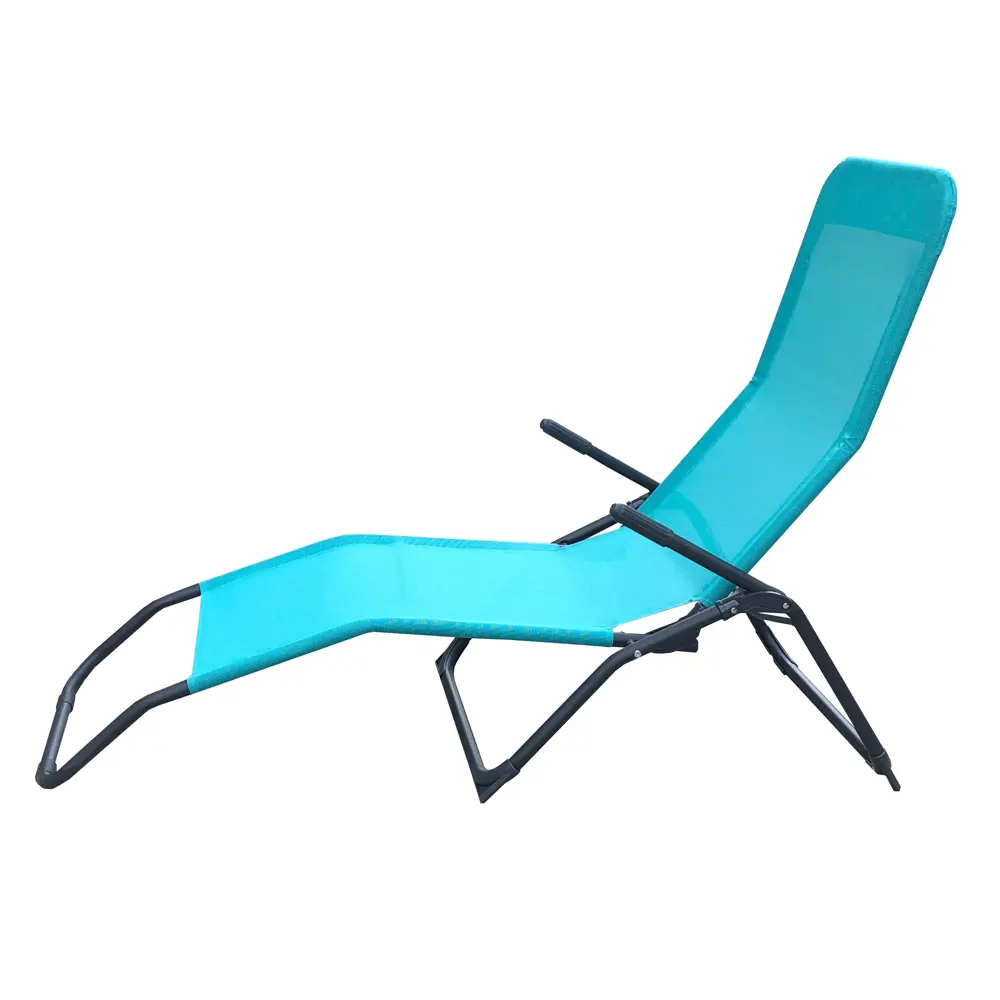 Шезлонг складной Naterial Fiesta 142x60x99 см сталь/ текстилен мятный Santreyd STLM-2143659 - Вид №5