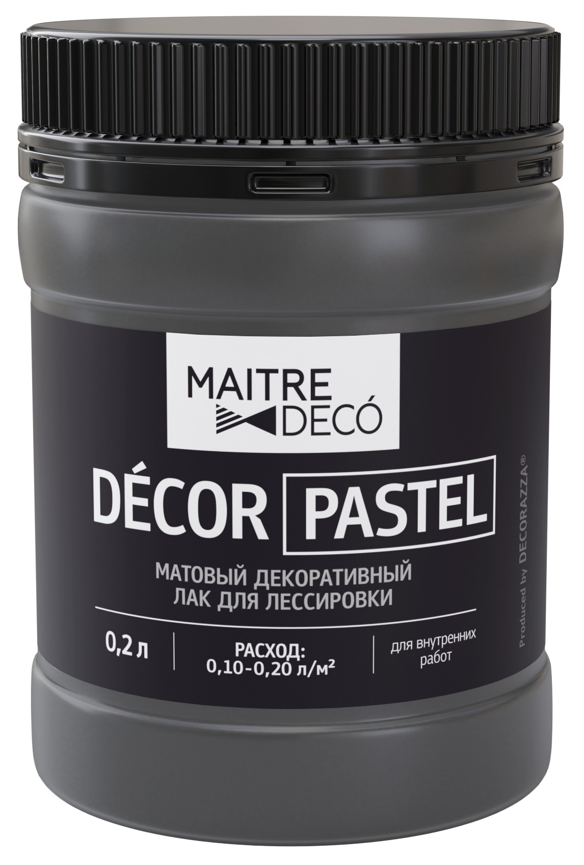 83840137 Лак матовый Décor Pastel 0.2 л цвет серый STLM-0044899 MAITRE DECO