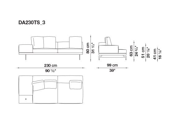 3-местный тканевый диван с полуостровом B&B Italia док ARCH-00061121 - Вид №82