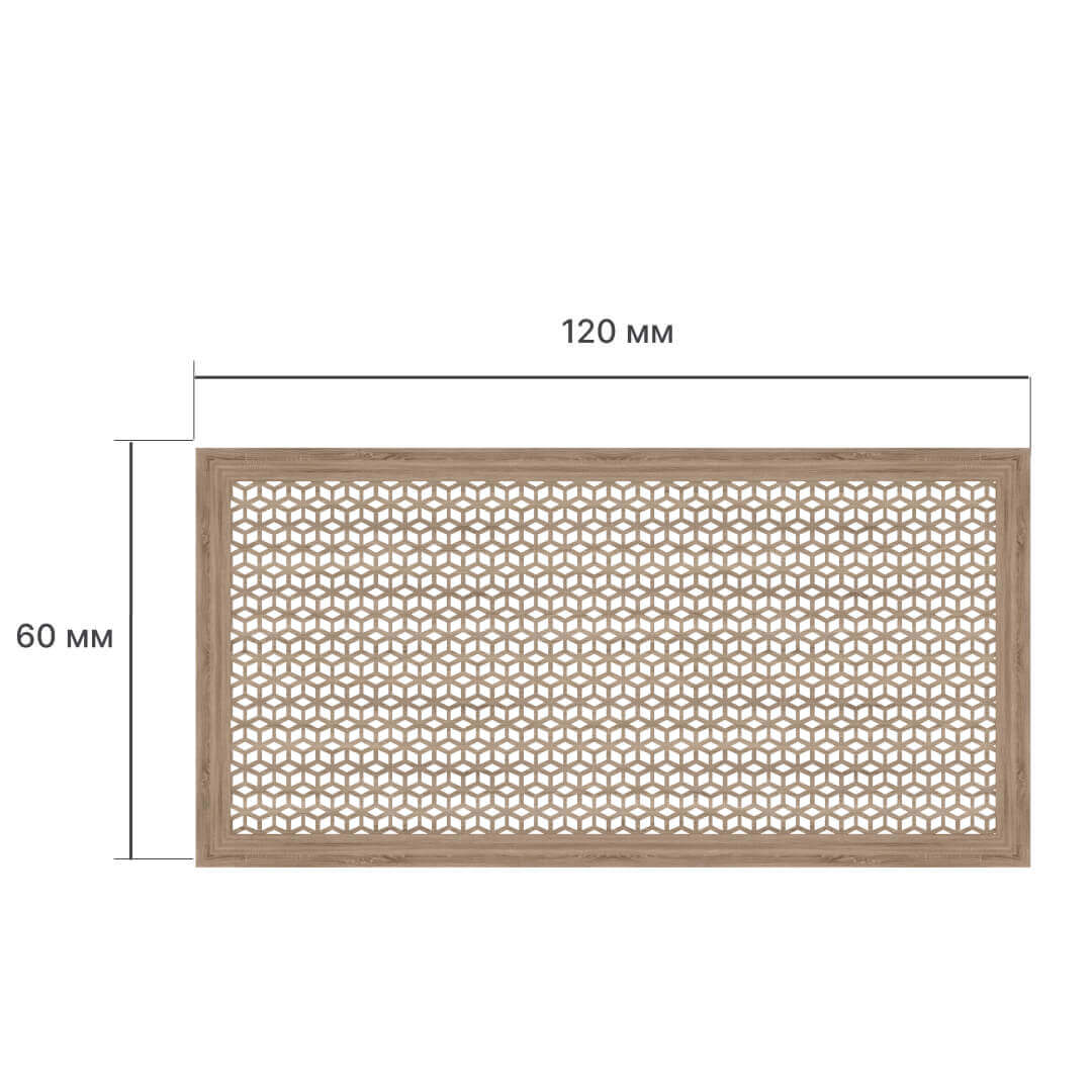 Экран для радиатора 120х60 см Илона дуб винтаж STELLA STSR-1174 Standart - Вид №2