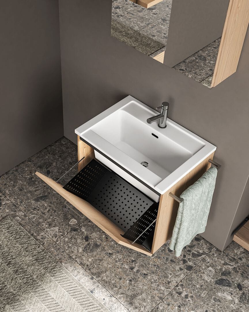 Подвесной шкаф для белья с зеркалом BMT Kosmo ARCH-00076479 - Вид №2