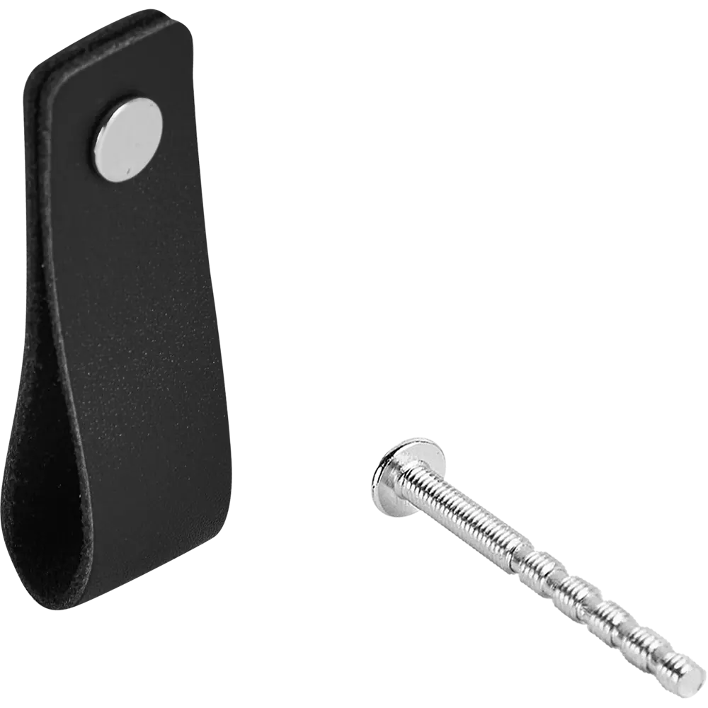 Ручка-скоба мебельная Inspire Zack кожа 70 мм цвет черный шт STLM-2058972 - Вид №3