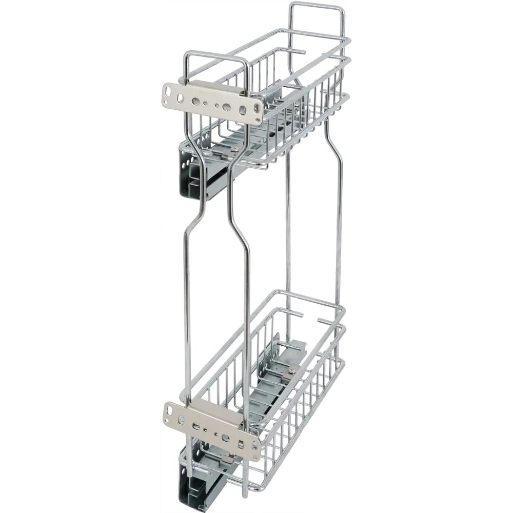 83869564 Корзина выдвижная Jet с доводчиком для навесного шкафа 15 см левая хром STLM-0045349