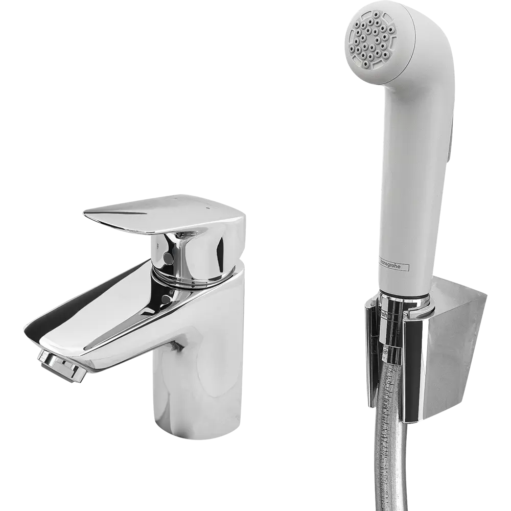 Смеситель для раковины Hansgrohe Logis однорычажный с гигиеническим душем цвет хром STLM-2004323
