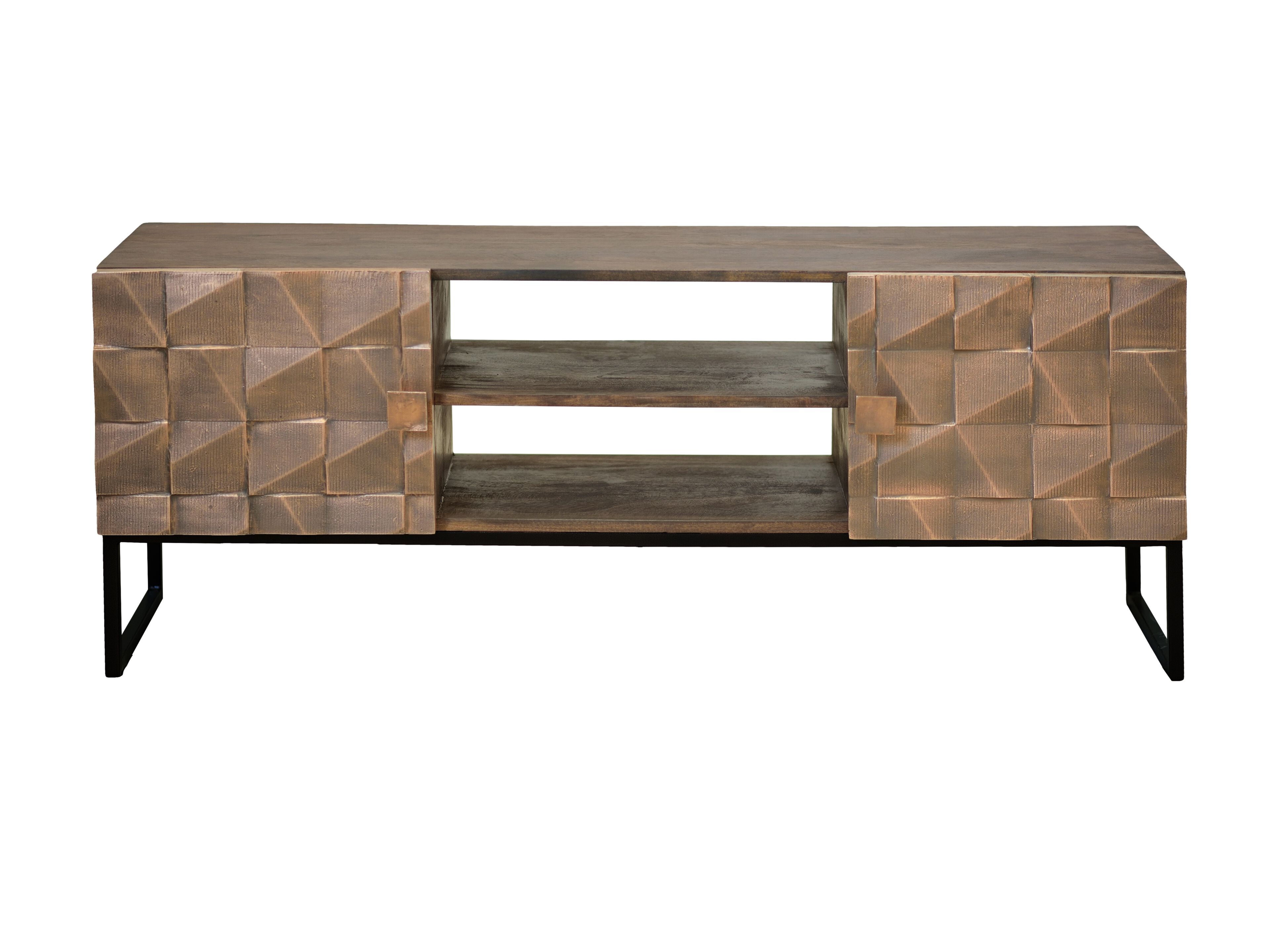 Бронзовый шкаф для телевизора с распашными дверцами Giner y Colomer Cobre ARCH-00105225