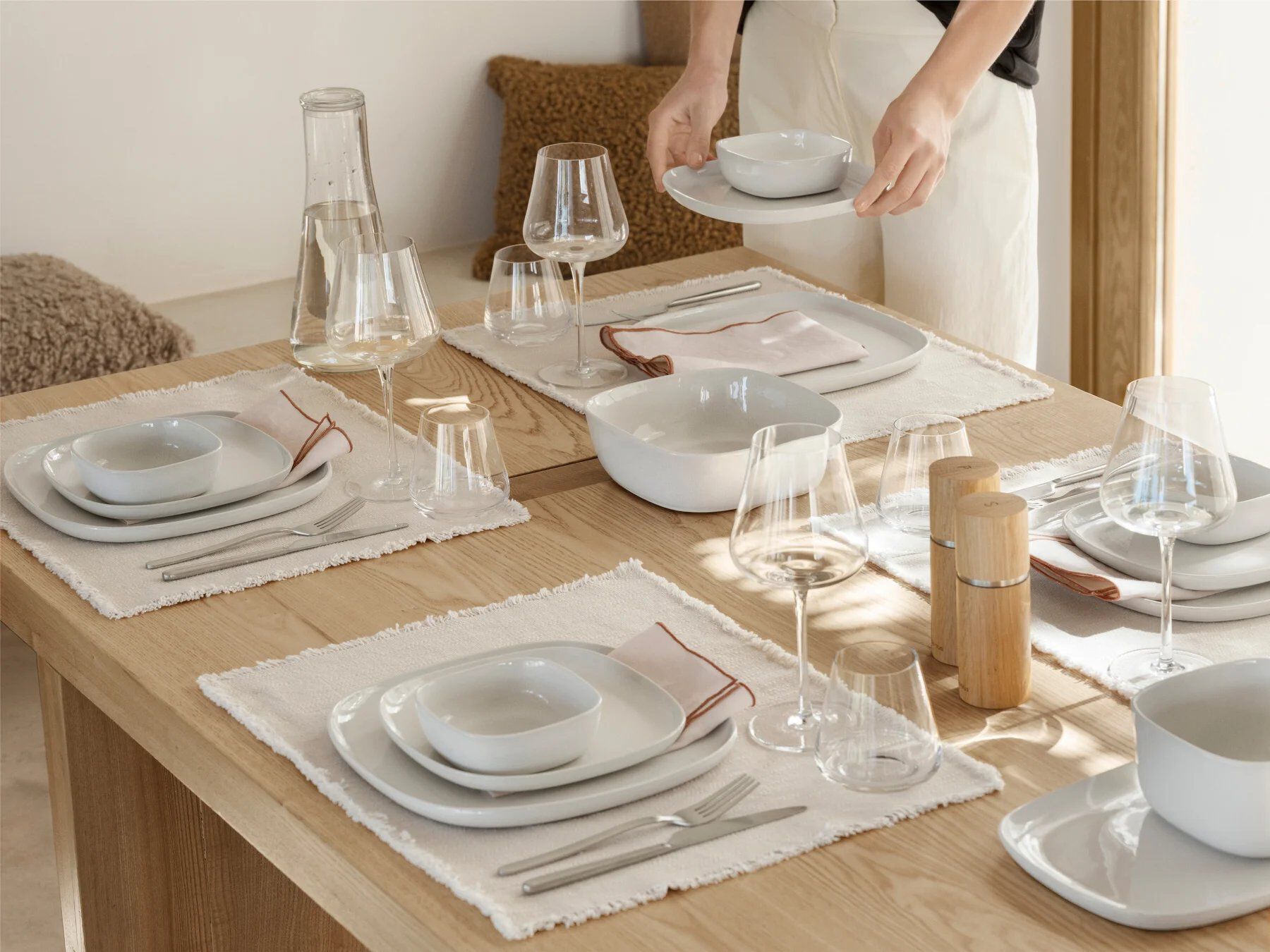 Квадратная десертная тарелка из керамогранита blomus Vahlo ARCH-00110203 - Вид №4