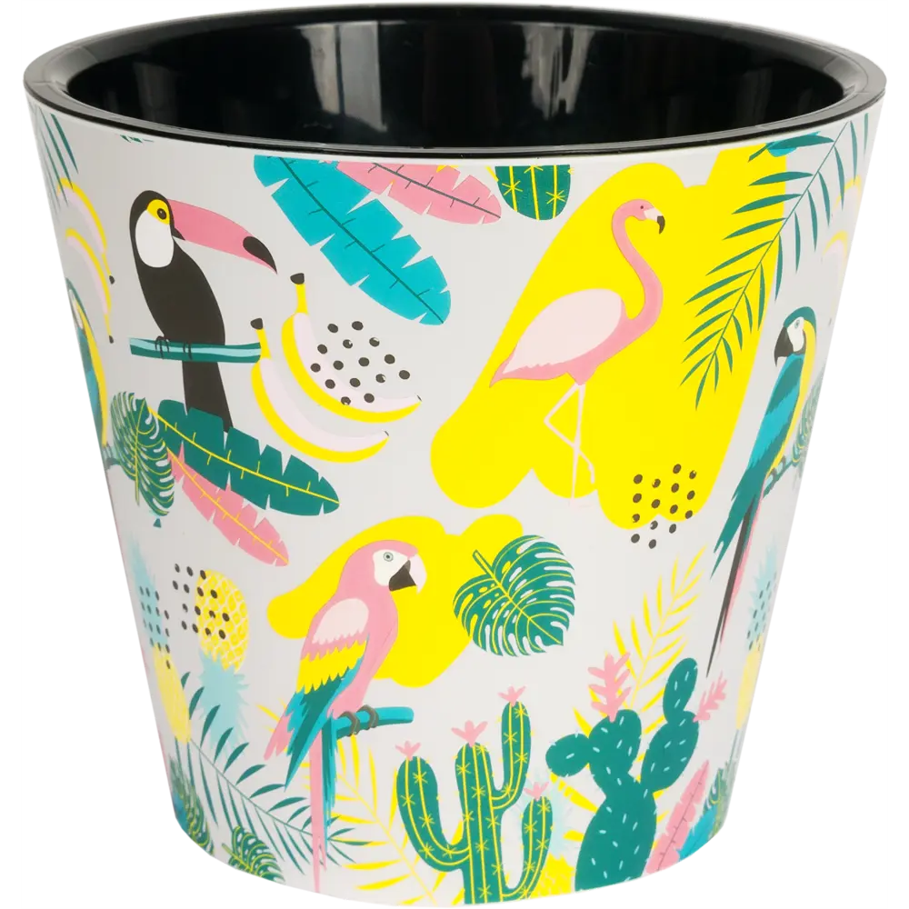 Горшок цветочный Ingreen Фиджи Фламинго ø16 h14.5 см v1.6 л пластик мультиколор STLM-2118397