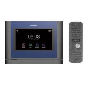 Комплект видеодомофона Commax CDV-704MA / AVC 305 7" цвет синий/серебро