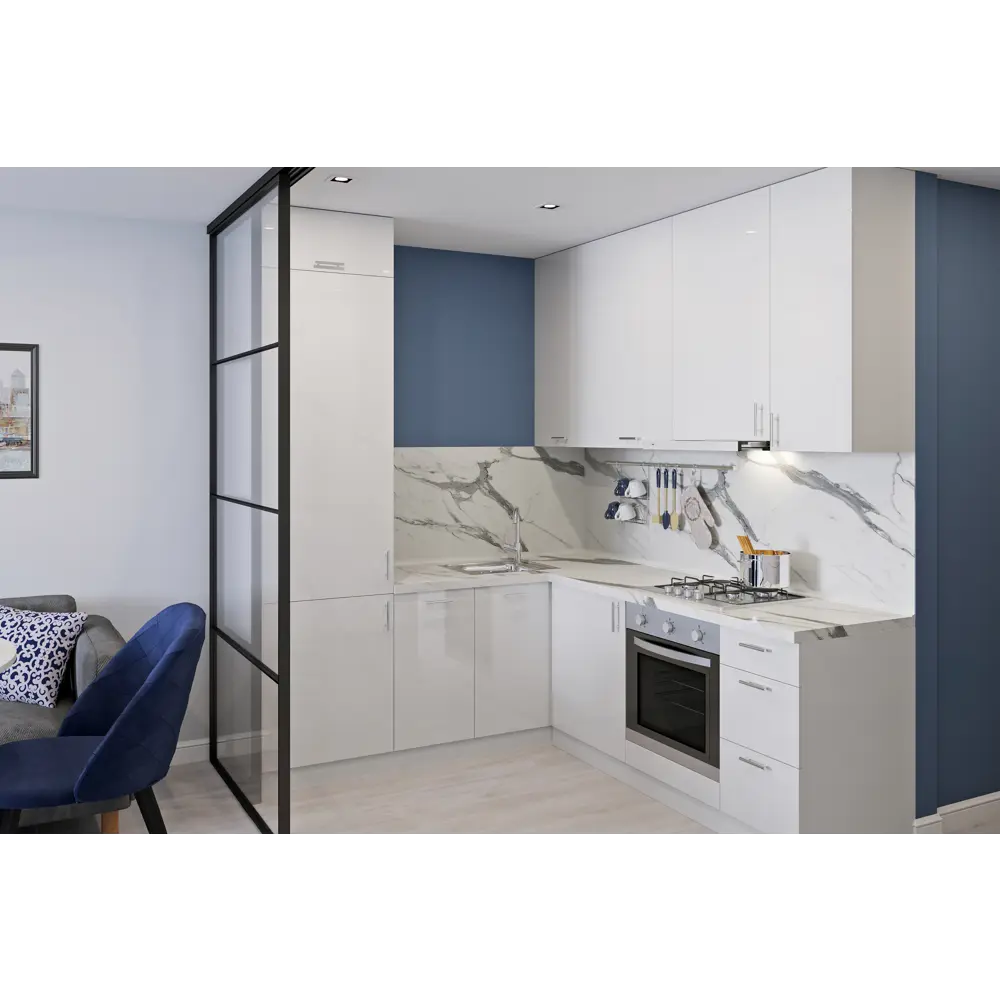 Фальшпанель для кухонного шкафа Аша 10x77 см KONSENSA ДСП цвет белый Аша белая STLM-2069753 - Вид №8