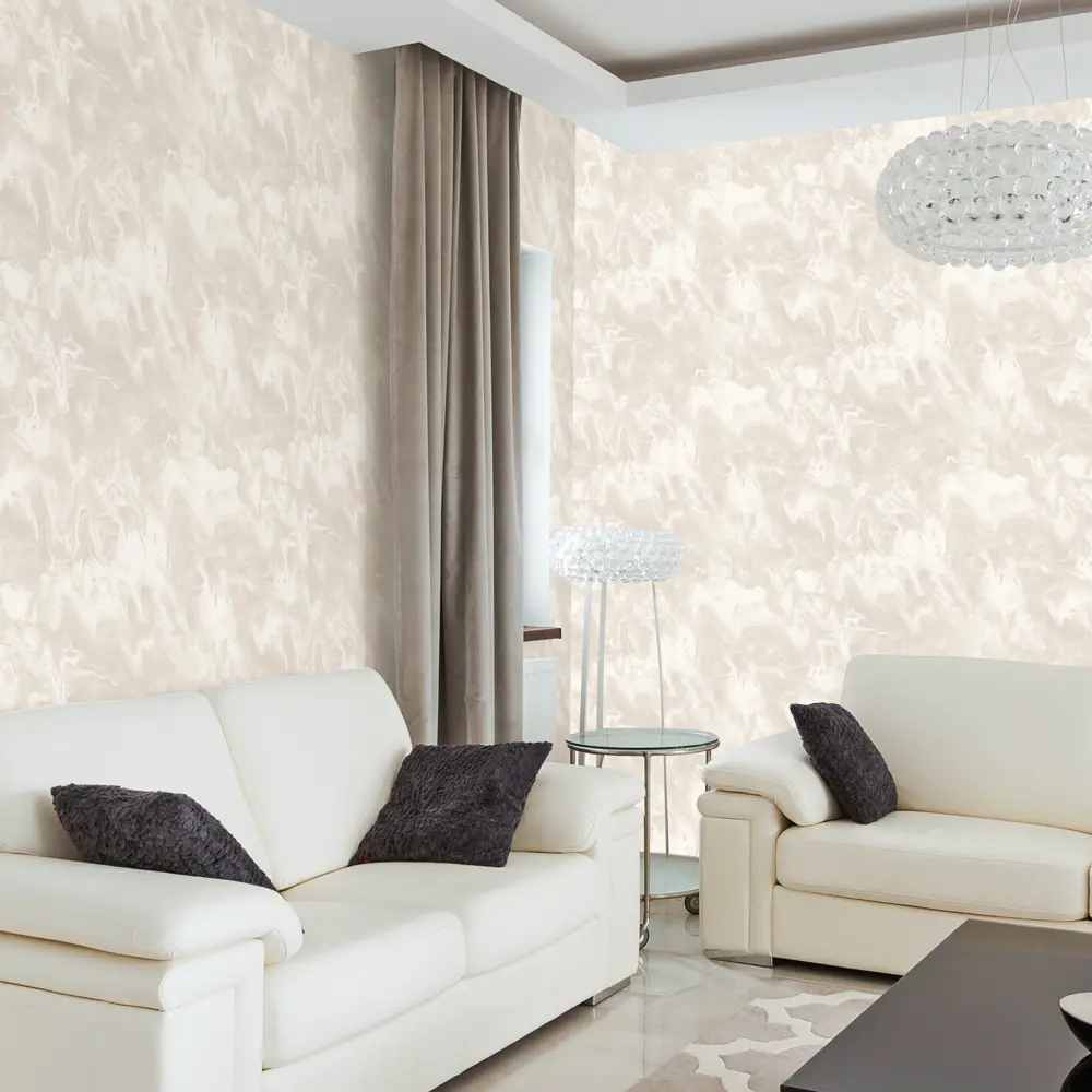 Обои флизелиновые Inspire Wave бежевые 1.06 м Moka 6 STLM-2022227 - Вид №3