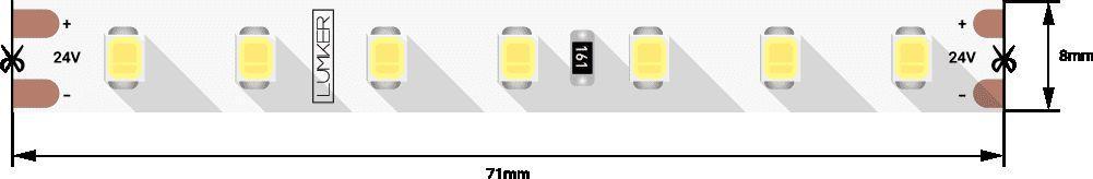 003143 Светодиодная лента 10W/m 98LED/m 2835SMD нейтральный белый 5M Lumker LK2H98