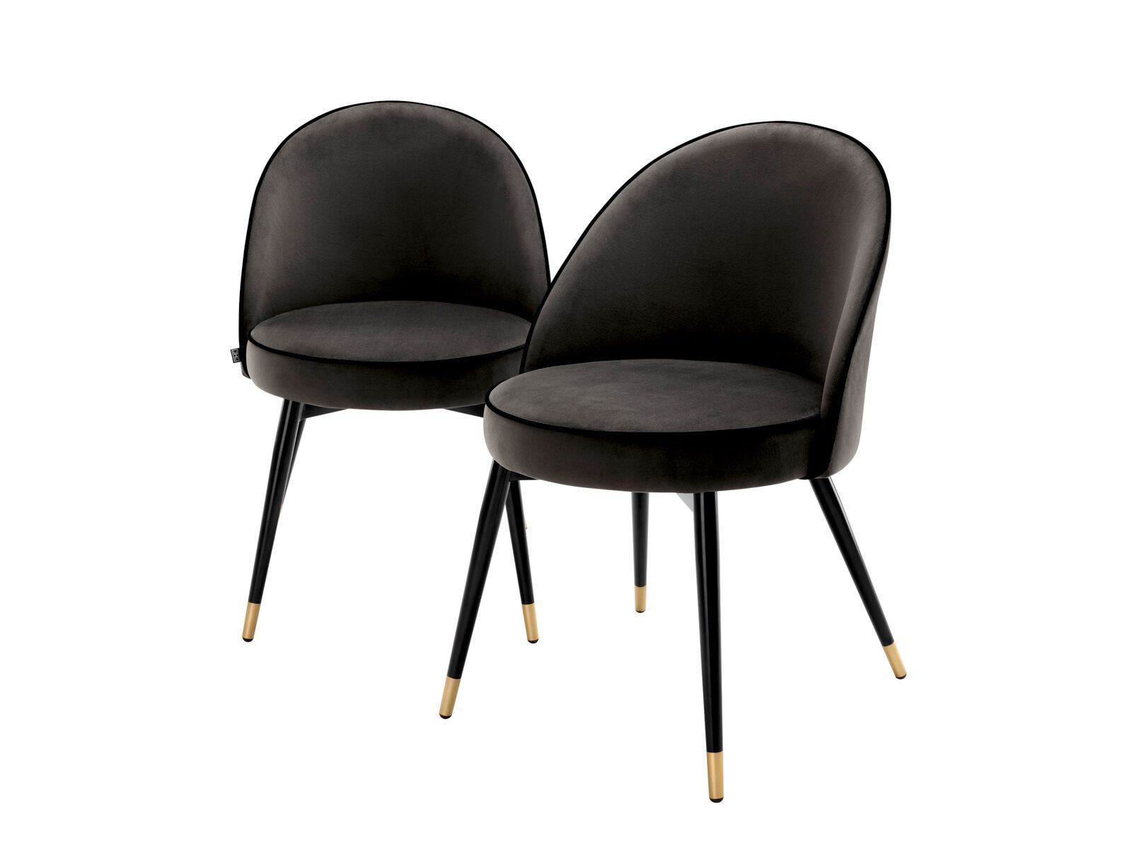 Набор бархатных стульев без подлокотников Eichholtz Cooper ARCH-00126178