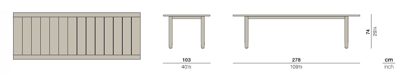 Прямоугольный садовый стол из тикового дерева DEDON TIBBO ARCH-00129262 - Вид №16