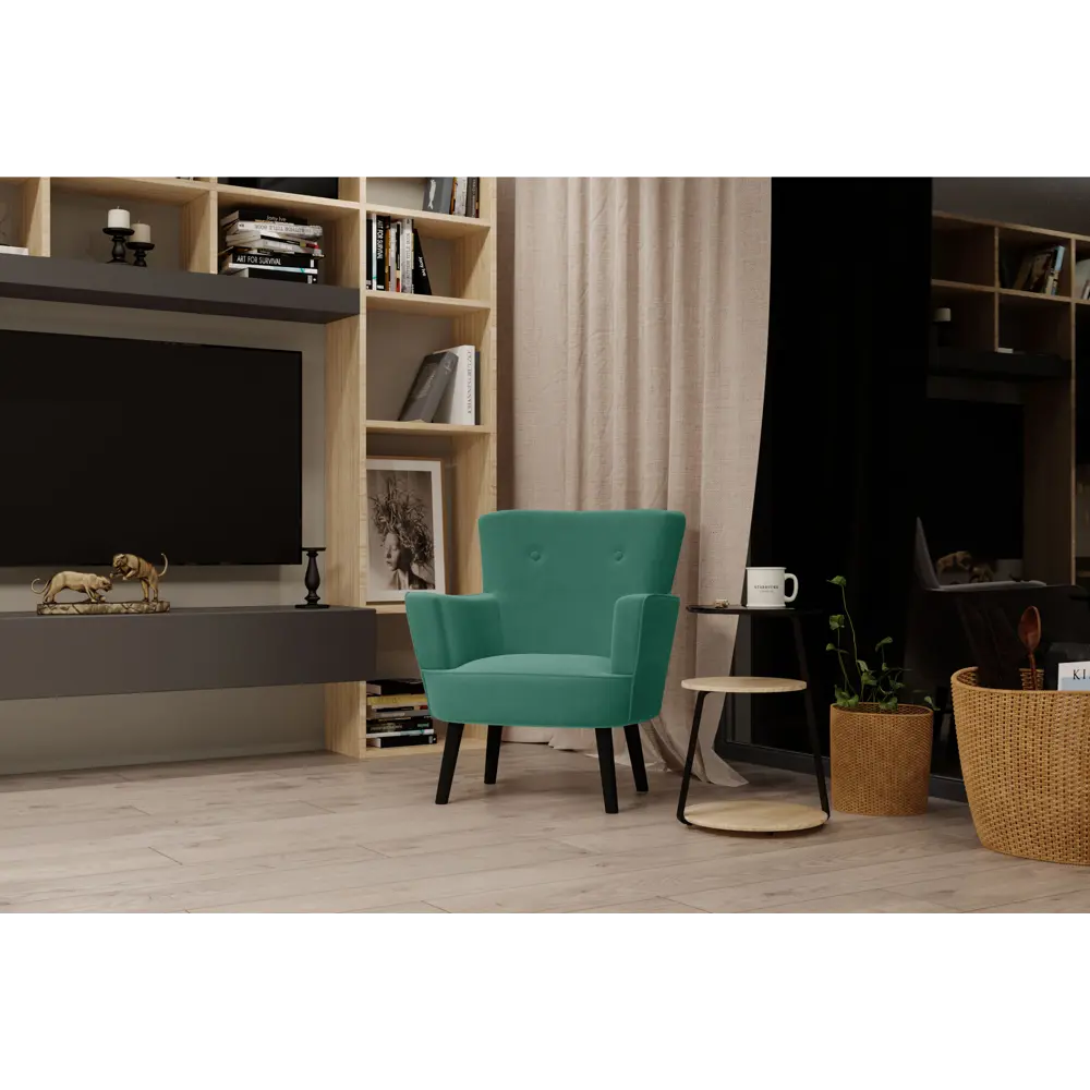 Кресло полиэстер Seasons Вилли 77x86x76 см цвет зеленый STLM-2175869 - Вид №3