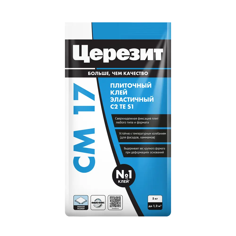Клей для плитки высокоэластичный Церезит CM 17 Super Flex 5 кг STLM-2022167