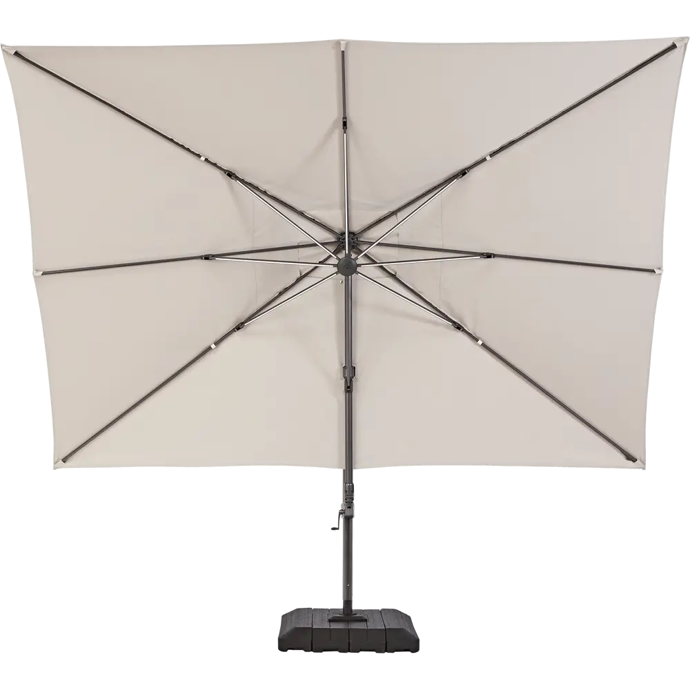 Зонт садовый Naterial Sonora 2.8х3.9 м бежевый с подставкой STLM-2005796 - Вид №10