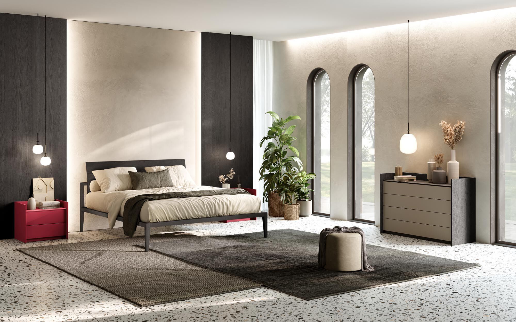 Прикроватная тумбочка с выдвижными ящиками Guzzini & Fontana Ellington ARCH-00028378 - Вид №2