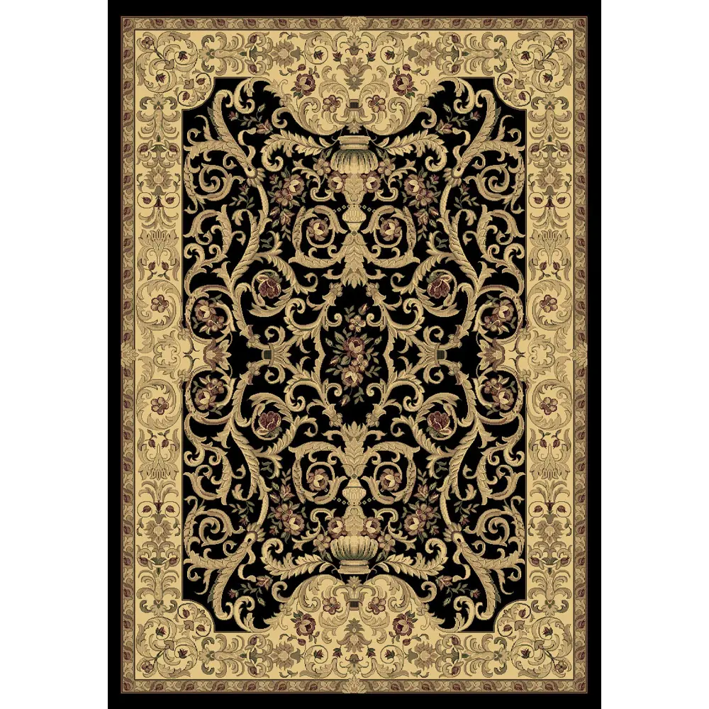 Ковер вискоза Beluchi 200/3767 100х140 см цвет черный RAGOLLE STLM-2175909