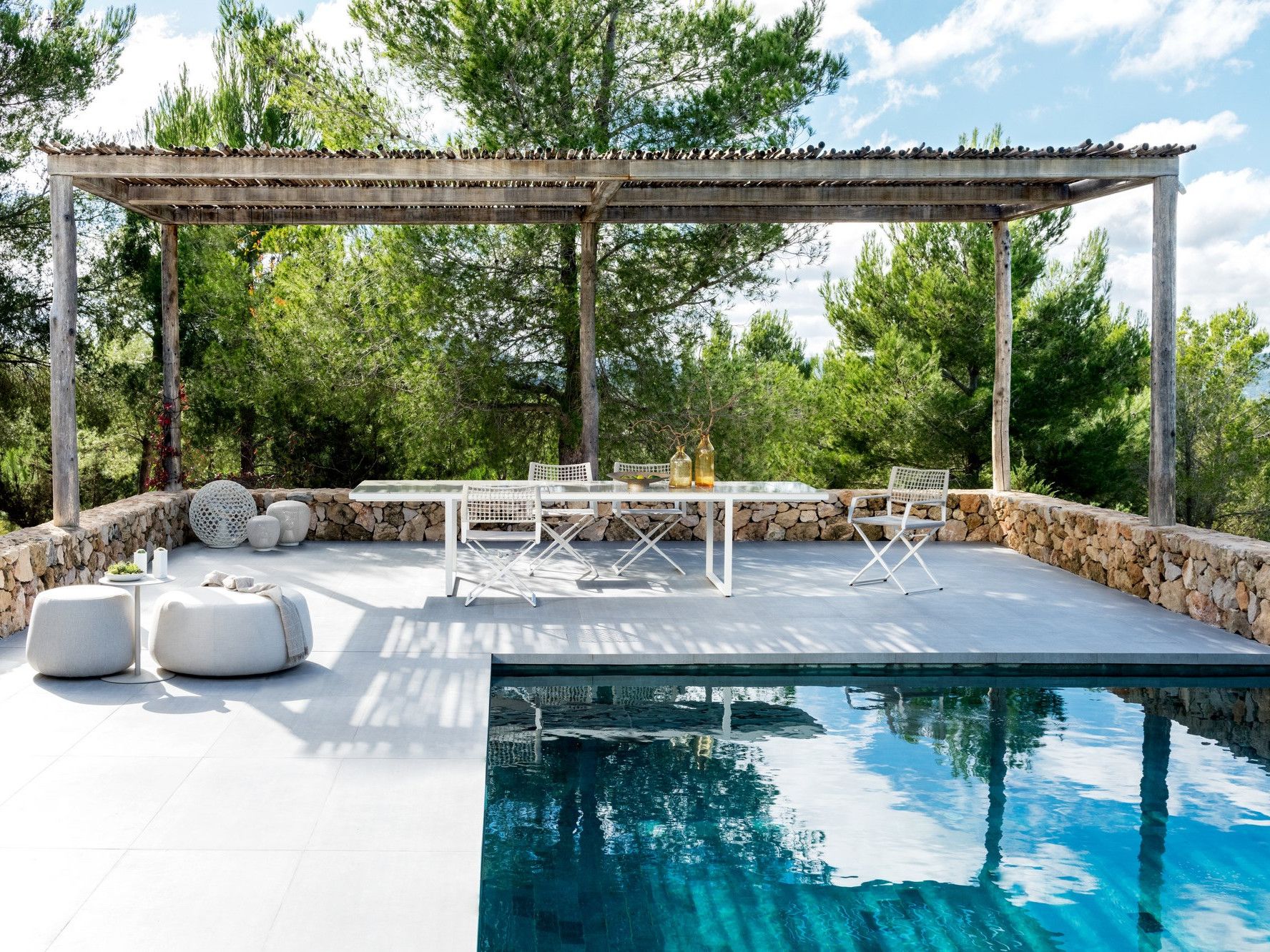 Прямоугольный садовый стол из лавового камня TRIBÙ NOX ARCH-00006417 - Вид №3