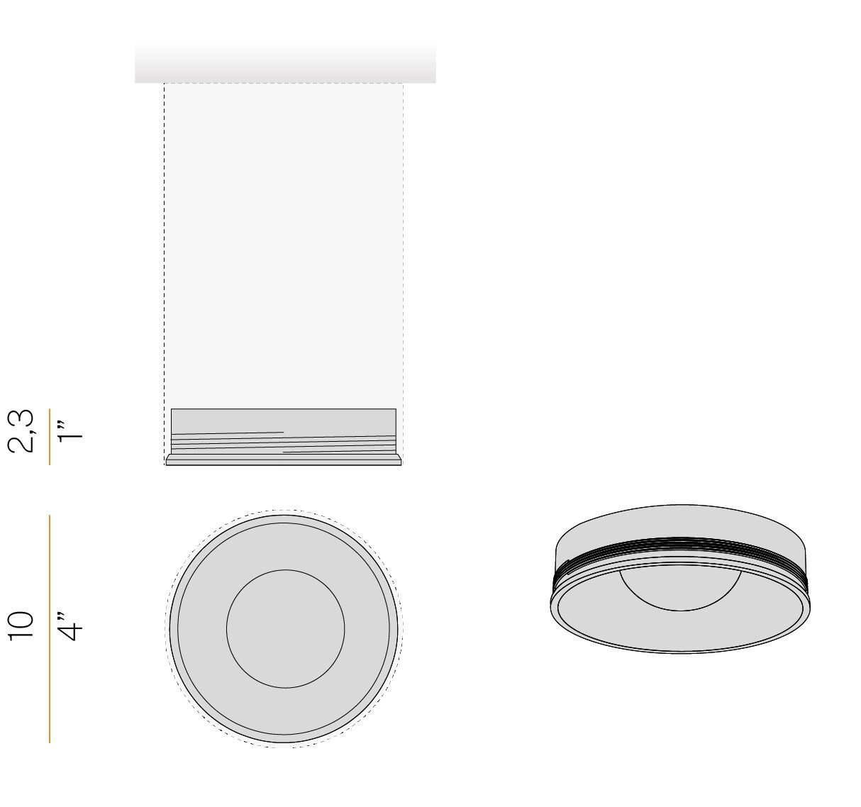 Экструдированный алюминиевый светодиодный подвесной светильник Panzeri 432 пути ARCH-00013883 - Вид №3