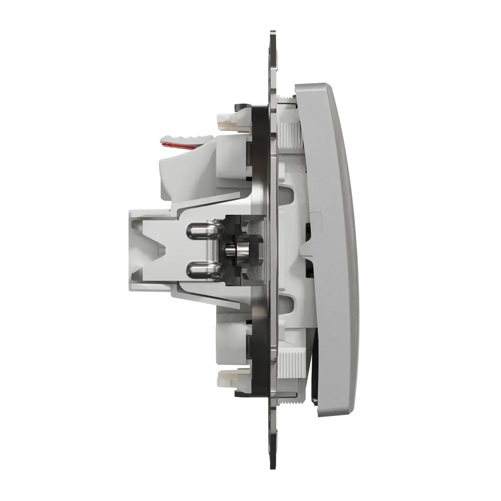 Выключатель встраиваемый Systeme Electric Sedna Design 2 клавиши с подсветкой, цвет алюминий Sedna Design Elements STLM-2167923 - Вид №3