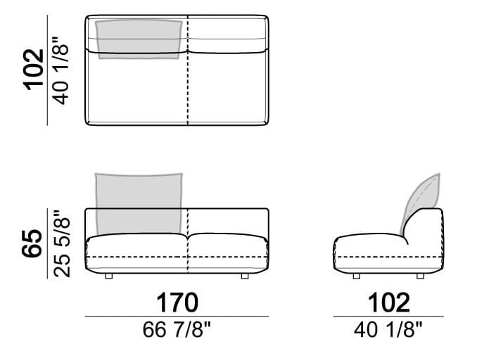 3-местный тканевый секционный диван Arketipo Starman ARCH-00099910 - Вид №7