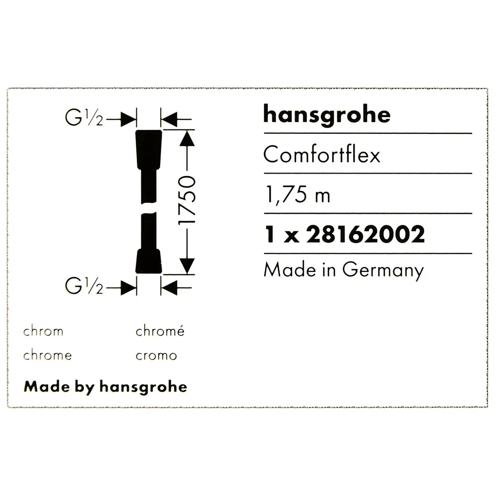 Шланг для душа Hansgrohe Comfortflex 1.75 м ПВХ цвет хром STLM-2047951 - Вид №5