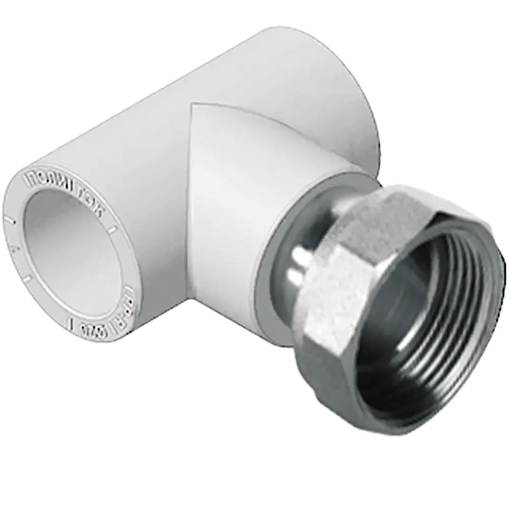 Тройник комбинированный Политэк 25x3/4"x25 мм для полипропиленовых труб 89422879 STLM-1567181