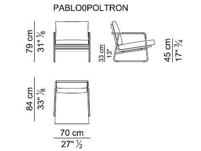 Кожаное кресло с подлокотниками i 4 Mariani Пабло ARCH-00054074 - Вид №8