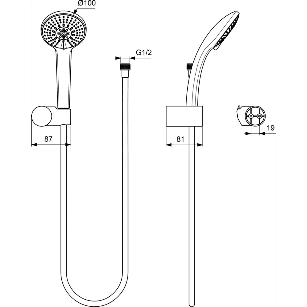 Комплект для душа скрытого монтажа Ideal Standard Ceraplan III B1943AA STLM-2065745 - Вид №10