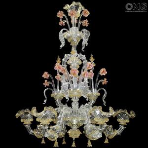 1067 ORIGINALMURANOGLASS Люстра Фиорентина на 6 лампочек - Реццонико - муранское стекло OMG  см