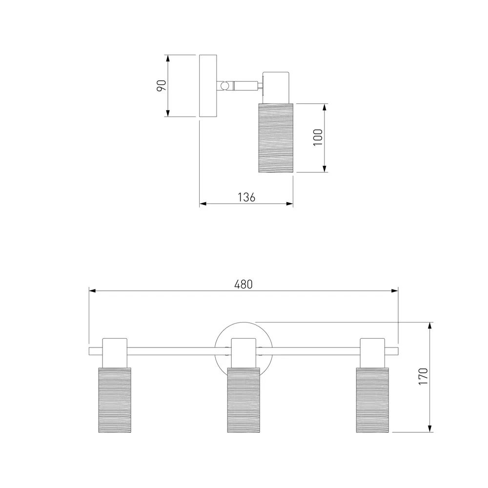 Спот поворотный Eurosvet 20043/3, 8 м², 3 лампы, цвет сатин-никель STLM-2202916 - Вид №7