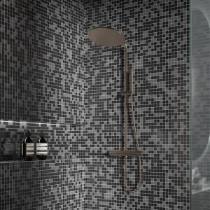 Мозаика Kreaforta черно-серая для интерьера и экстерьера 32.7×32.7 см 89400886