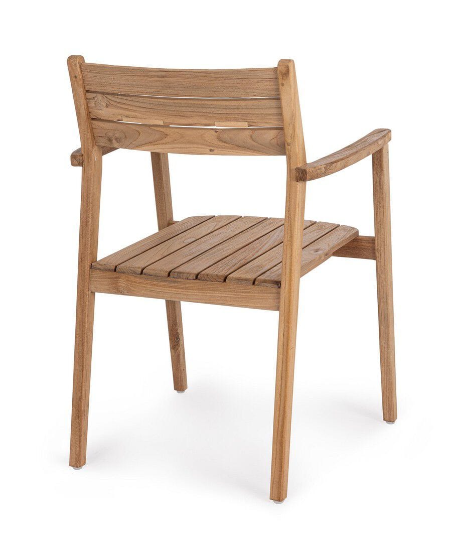 Штабелируемый садовый стул из тикового дерева BIZZOTTO ADRIEL ARCH-00107747 - Вид №3
