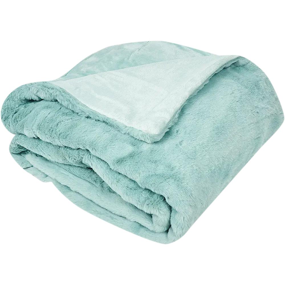 Плед Inspire Enalie 130x180 см искусственный мех цвет светло-бирюзовый STLM-2177745 - Вид №2