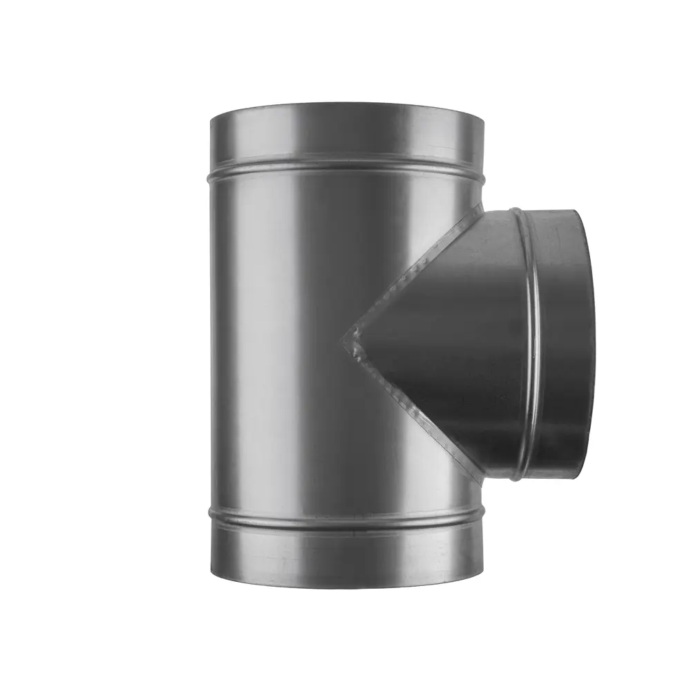 Тройник для круглых воздуховодов Ore D400 мм оцинкованный металл STLM-2203113 - Вид №1