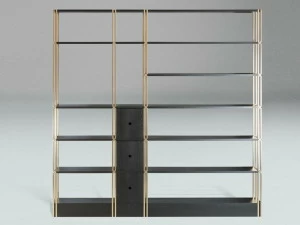 Paolo Castelli Открытый книжный шкаф с ящиками из стали и металла