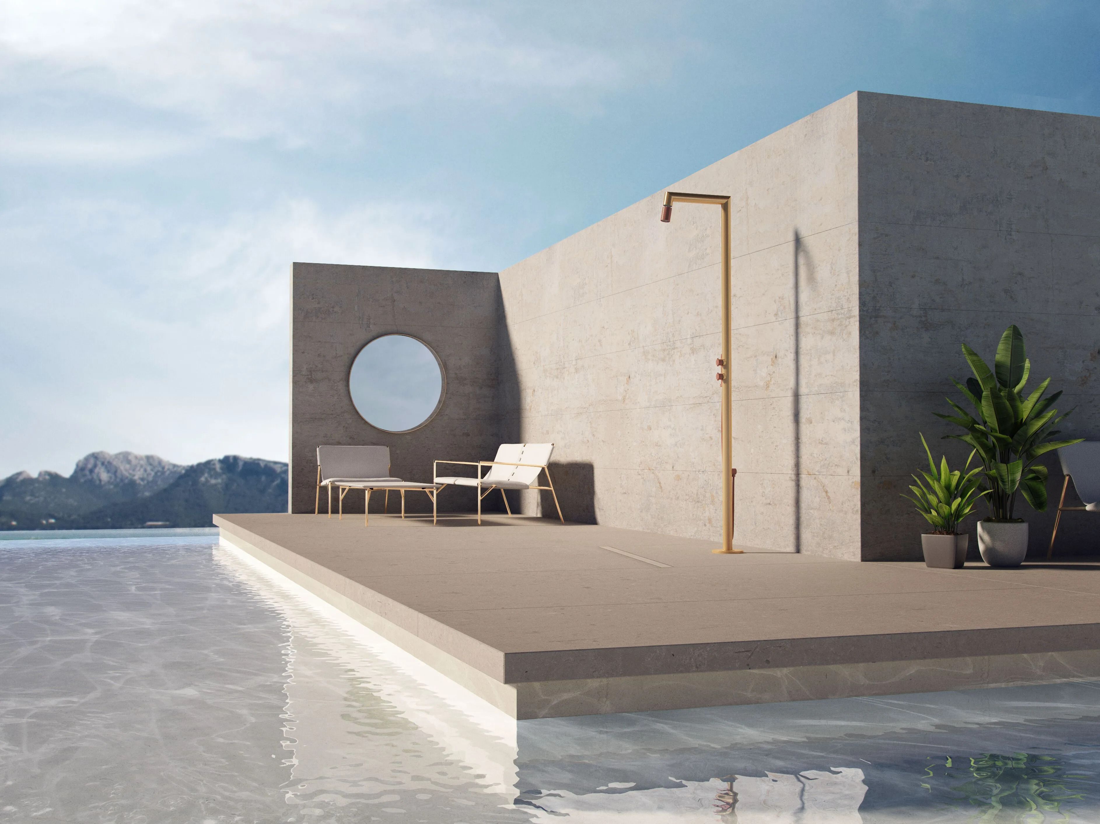 Открытый душ из нержавеющей стали Ama Luxury Shower SHIVA ARCH-00121054