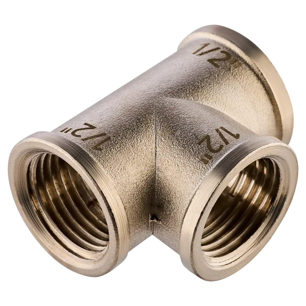 Тройник MONLID 1/2" ВР мм никелированная латунь STLM-2167388 - Вид №1