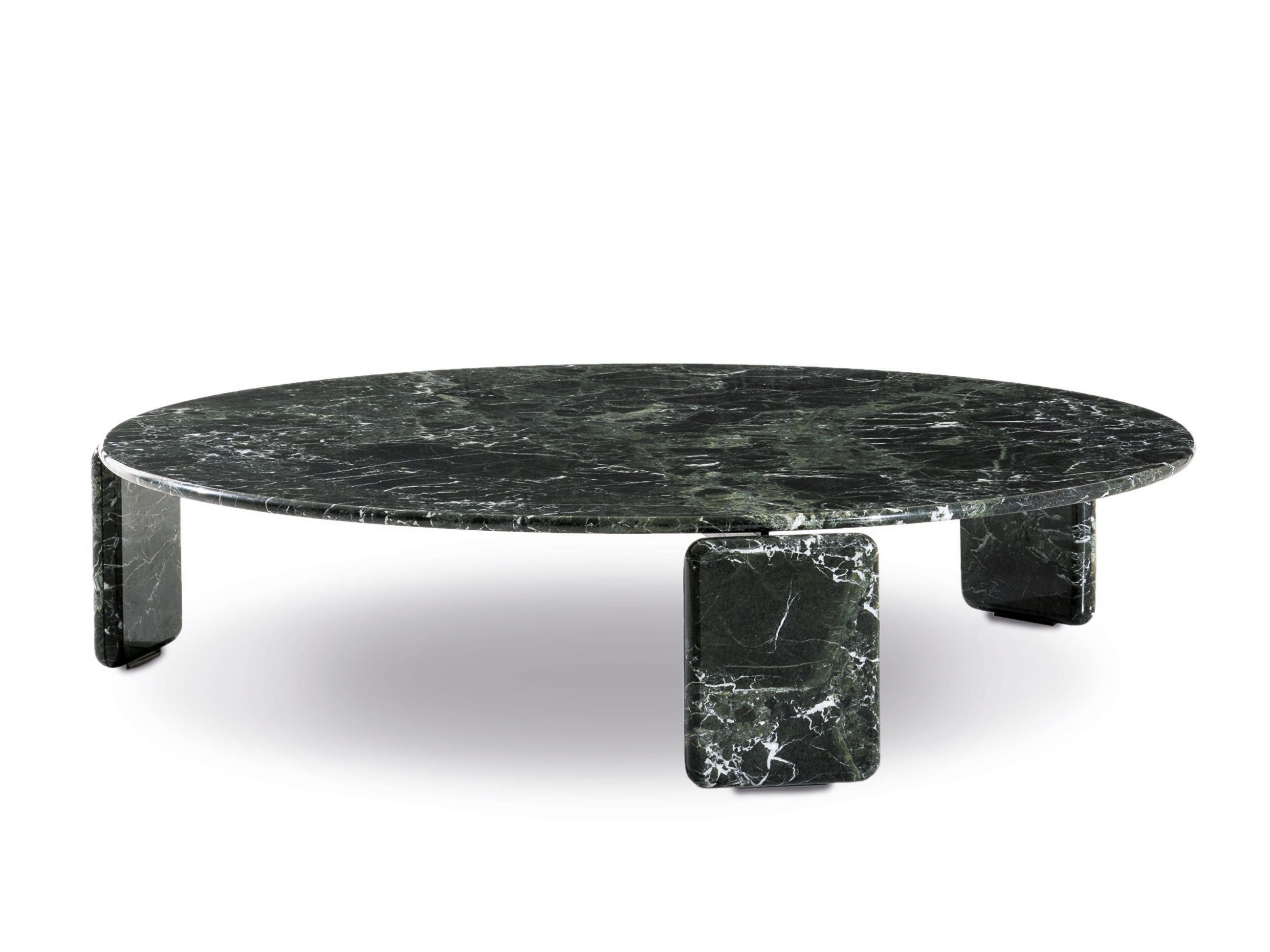 Мраморный низкий круглый журнальный столик Minotti Drake ARCH-00094228