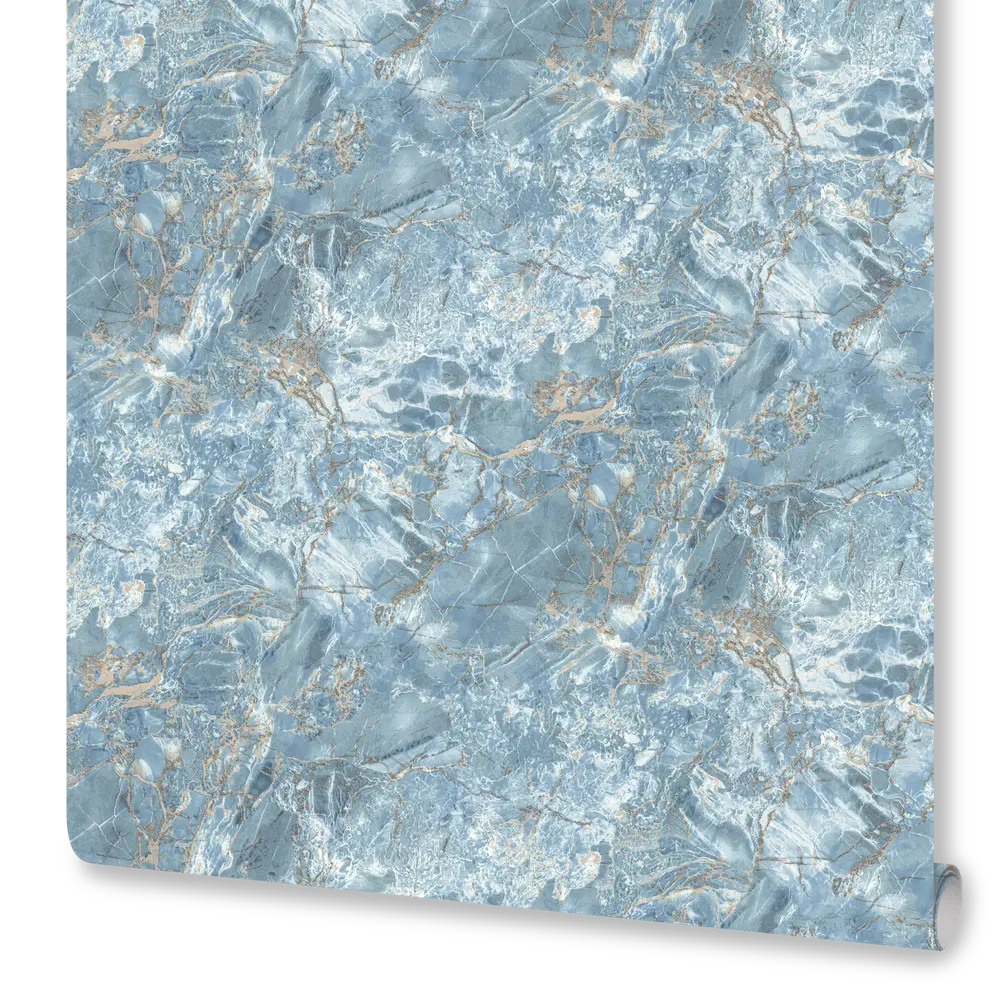 Обои флизелиновые Euro Decor Lucerna синие с абстрактным рельефом 89437896 STLM-1581997