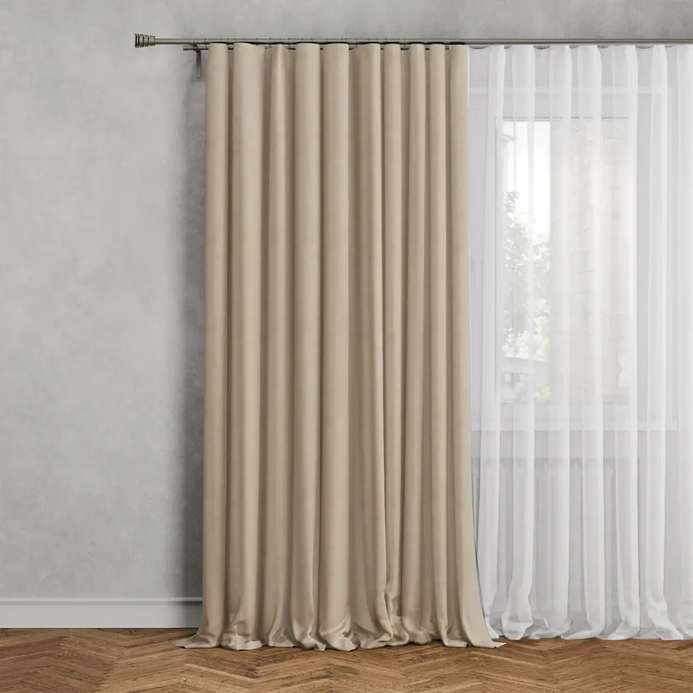 GARDEN Штора на ленте неоклассика 200×280 см солнечный желтый 89390611 STLM-1570701